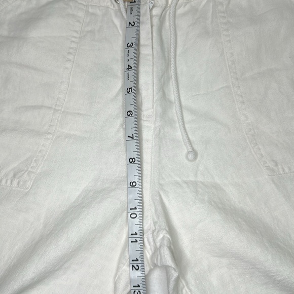 J.Jill White Linen Wide Leg Pants Drawstring Waist 14 - Picture 13 of 14
